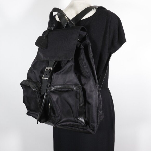 GUCCI Black Leather Backpack main image 9